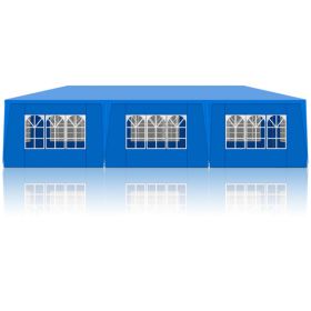10'x30' Outdoor Party Tent with 8 Removable Sidewalls, Waterproof Canopy Patio Wedding Gazebo, Blue