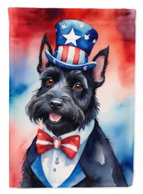 Scottish Terrier Patriotic American Garden Flag Mailbox Flag Decorative Yard Flag Banner Outside Patio Artwork Yard Flower Beds, Garden Size