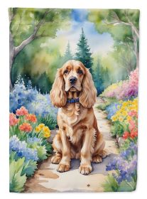 Cocker Spaniel Spring Path Garden Flag Mailbox Flag Decorative Yard Flag Banner Outside Patio Artwork Yard Flower Beds, Garden Size, Multicolor