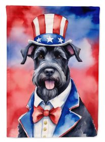 Giant Schnauzer Patriotic American Garden Flag Mailbox Flag Decorative Yard Flag Banner Outside Patio Artwork Yard Flower Beds, Garden Size