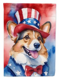 Corgi Patriotic American Garden Flag Mailbox Flag Decorative Yard Flag Banner Outside Patio Artwork Yard Flower Beds, Garden Size, Multicolor