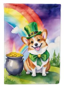 Corgi St Patrick's Day Garden Flag Mailbox Flag Decorative Yard Flag Banner Outside Patio Artwork Yard Flower Beds, Garden Size, Multicolor