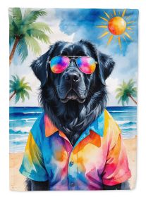 Newfoundland Summer Beach Time House Flag Large Porch Sleeve Pole Decorative Outside Yard Banner Artwork Wall Hanging, Polyester, House Size