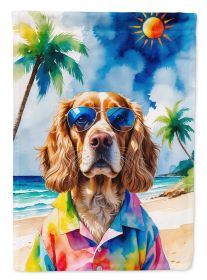 Cocker Spaniel Summer Beach Time Garden Flag Mailbox Flag Decorative Yard Flag Banner Outside Patio Artwork Yard Flower Beds, Garden Size, Multic