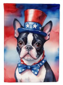Boston Terrier Patriotic American Garden Flag Mailbox Flag Decorative Yard Flag Banner Outside Patio Artwork Yard Flower Beds, Garden Size, Multi (Default: Default)